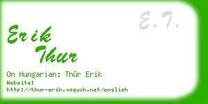 erik thur business card